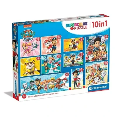 Imagen de Clementoni Does Not Apply Infantiles 10 en 1 Paw Patrol, Puzzles de distinto tamaño para montarlos progresivamente la Patrulla Canina, a Partir d, Multicolor, Medium (20270)