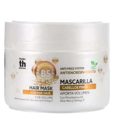 Imagen de Thader Th Pharma Mascarilla Efecto Anti Frizz Provitamina B5, Aloe Vera y Omega 9 para Cabellos Finos, 300 ml