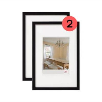 Imagen de walther design BP460BD marco de fotos color negro, 40 x 60 cm, juego 2 unidades, madera Peppers