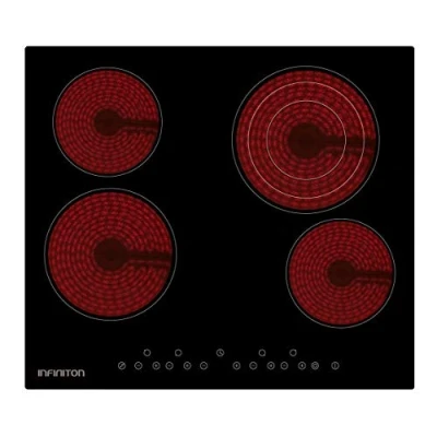 Imagen de PLACA VITROCERAMICA VIT4T23 INFINITON (Ancho 60cm, 4 Fuegos, Deteccion de Olla, Control Tactil, Función boost, 9 Niveles Potencia)