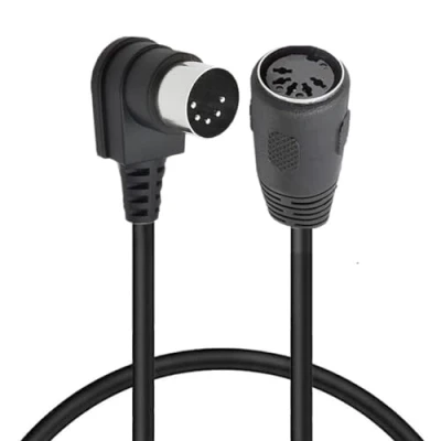 Imagen de cable de Extensión MIDI DIN, 5 Pines, DIN ángulo 90 grados, conector macho a hembra audio, adaptador MIDI/AT para sintetizador teclado MIDI, órgano (50 CM/1.6 pies)
