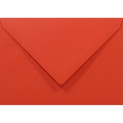 Imagen de Netuno 50x sobres de color rojas DIN C6 114x162mm 80g Rainbow con solapa puntiaguda engomada sin ventana ideal para invitaciones tarjetas fotos cartas boda vales Navidad folletos oficina impresora