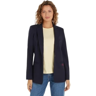 Imagen de Tommy Hilfiger CORE Regular Blazer, Mujer, Talla: 38, Desert sky