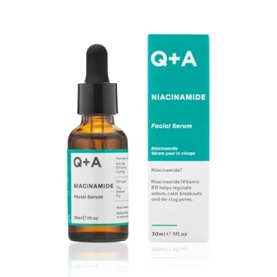 Imagen de Q+A Suero de Niacinamida, una mezcla exclusiva piña, fruta la pasión, durazno, baya goji y melón cantalupo, rico en antioxidantes, protege piel mientras hidrata equilibra, 30 ml.