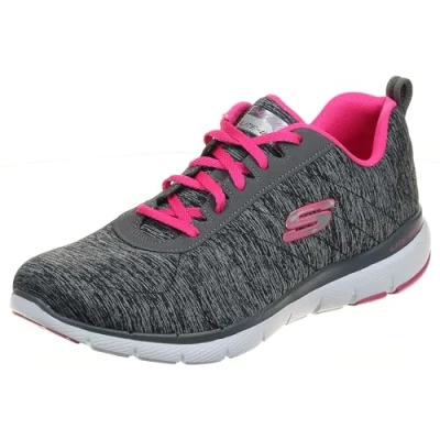 Imagen de Skechers Flex Appeal 3.0 Insiders, Zapatillas Mujer, Charcoal Hot Pink, 36 EU