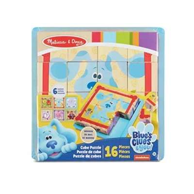 Imagen de Melissa &amp; Doug Blue&#039;s Clues You! Cubo Rompecabezas de Madera (16 Piezas)