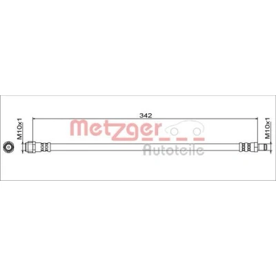 Imagen de METZGER 4111787 Latiguillos de Freno Eje delantero, izquierda, derecha 342 MERCEDES BENZ: SL Cabrio
