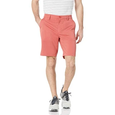 Imagen de Amazon Essentials Pantalón corto elástico de golf y corte clásico (disponible en tallas grandes largos especiales) Hombre, Rojo Efecto Lavado, 29W