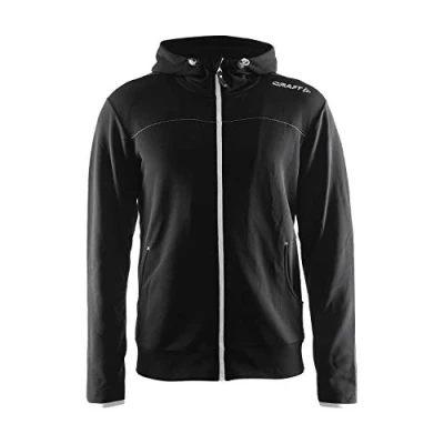 Imagen de CRAFT Sudadera con Capucha para Hombre, tamaño S, Color Negro/Platino