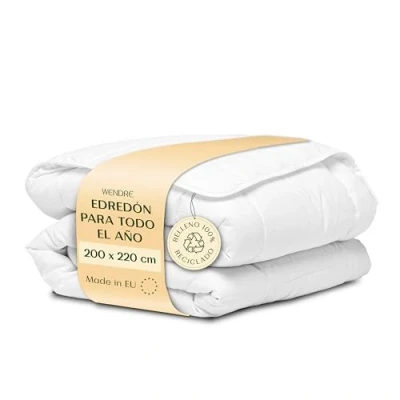 Imagen de Wendre Edredon Premium Suave 200x220 cm Edredones de Microfibra 300g/m2 Lavable a Máquina, Resistente los ácaros del Polvo