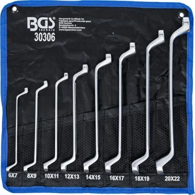 Imagen de BGS 30306 Juego de llaves estrella dobles largas acodadas 6 x 7 20 22 mm 8 piezas