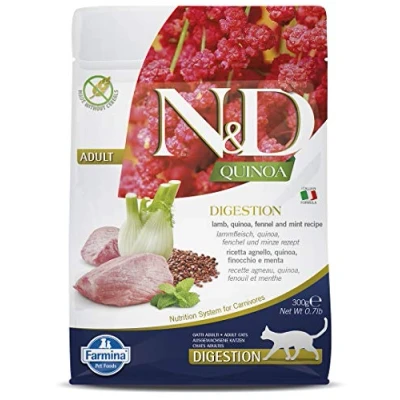 Imagen de Farmina N&amp;D Cordero y Quinoa Cat Digestion Grain Free 2337 300 Grs.