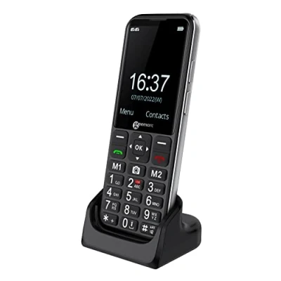 Imagen de Geemarc CL8600 Teléfono Móvil 4G con Volumen de Recepción Amplificado, Botones Grandes, Función SOS y Teclas Memoria Personas Discapacidad Auditiva Desbloqueado Bluetooth Versión ES