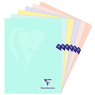 Imagen de Clairefontaine 308368C Cuaderno con grafito Mimesys PASTEL (24 x 32 cm, 96 páginas, papel blanco, 90 g, tapa de polipro opaco, color aleatorio