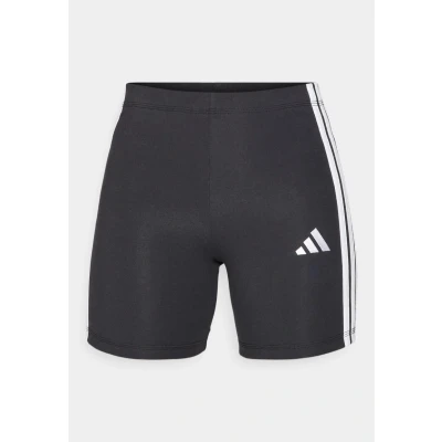 Imagen de adidas Mujer Essentials 3 Stripes High Waisted Biker Shorts, Black/White, XXS