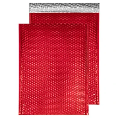 Imagen de Purely Packaging Sobres acolchados (C3, 450 x 324 mm, cierre autoadhesivo, 50 unidades), color rojo