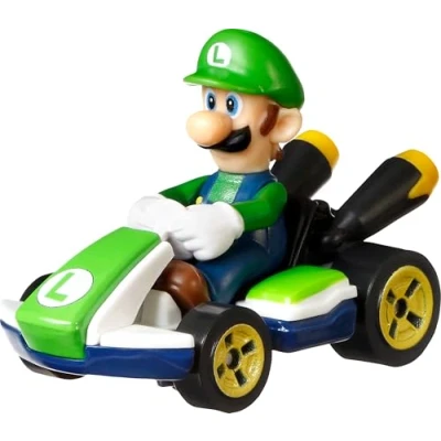 Imagen de DieCast Hotwheels Luigi Standard Kart 1:55 Escala Super Mario