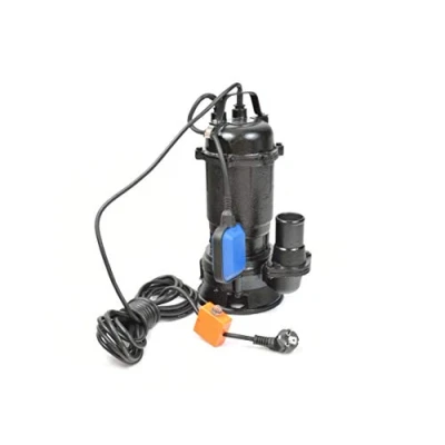 Imagen de Bomba de Aguas Sucias Sumergible con Trituradora y Flotador, Cuerpo en Hierro Fundido Inmersión para Residuales WQD 550W, 17 000L/h, Altura Impulsiòn máx. 8m