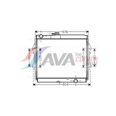 Imagen de AVA COOLING SYSTEMS TOA2642 Radiador, refrigeración del motor Aluminio 450mm 518mm 16mm con bastidor Aletas soldadas