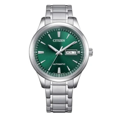 Imagen de Citizen Reloj NY4058 79X Mecha Automático Hombre Caja 40mm, Esfera Verde, Brazalete de Acero, Fondo Transparente, WR 5 Bar