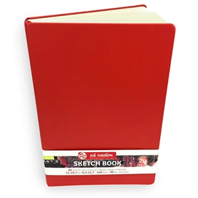 Imagen de Royal Talens Art Creation Hardback Sketchbook 80 Sheets 140gsm 21 x 29.7cm Red Cover