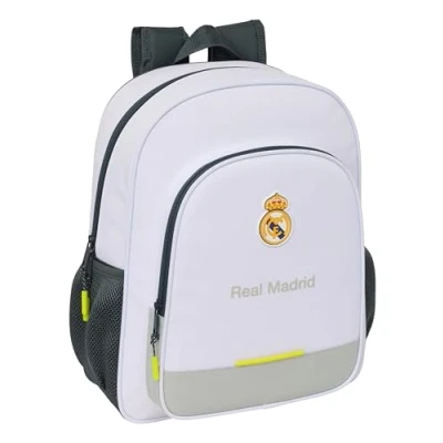 Imagen de Safta REAL MADRID EQUIPACIÓN 25/26 Mochila Escolar Niño, Infantil, Adaptable a Carro, Ideal para Niños en Edad Escolar, Cómoda y Versátil, Calidad Resistencia, 32x12x38 cm