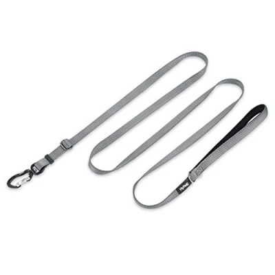 Imagen de Correa de Longitud Ajustable con Nylon Duradero y manija Forrada Neopreno súper Suave para Perros Uso Diario Caminar Entrenamiento Profesional (Ajustable Pequeño S, Gris aguanieve)