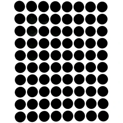 Imagen de Royal Green Pegatinas de Codificación por colores 1,3 cm Redondas 13mm en forma puntos media pulgada Pegatina Negra Paquete 1200