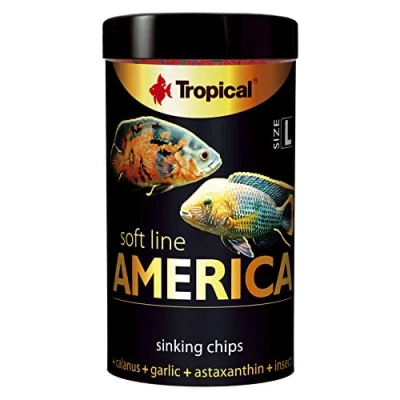 Imagen de Soft Line America Size L 100ml / 52g el alimento Blando en Forma de Chips alimenticios Que se Hunden para los Peces omnívoros y carnívoros América del Norte Sur