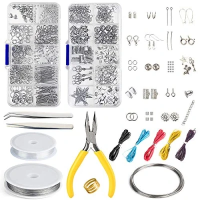 Imagen de FEPITO Jewelry Making Kit Finding de herramientas arranque con alicates y pinzas para la fabricación joyas Reparación artesanías bricolaje