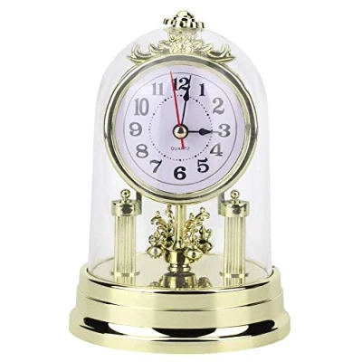 Imagen de TOPINCN Relojes Sobremesa Escritorio Estilo Retro Europeo Que No Hacen Tictac Reloj Mesa Silencioso con Pilas Antiguo para Sala Estar Dormitorio Oficina Hogar DecoracióN Interior