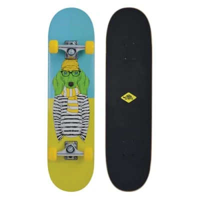 Imagen de Schildkröt Skateboard Kicker 31&quot;, Tabla con Excelentes Características para Principiantes, Cubierta Cóncava Doble Patada y Cinta de Agarre, Rodamientos ABEC5