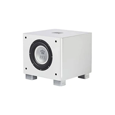 Imagen de REL T/7x Subwoofer alimentado de 8 pulgadas, diseño compacto sellado con amplificador clase AB, entradas RCA y graves profundos para sistemas estéreo alta fidelidad, cine en casa sonido