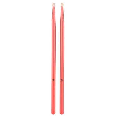 Imagen de 1 par de Baquetas 5A Madera Arce clásicas Instrumentos Accesorios(Rojo) Accesorios Juego Bateria Vermelha