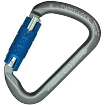 Imagen de KONG Large MULTIUSE Twist Lock Carabiner DE Aluminio, Gris/Cian