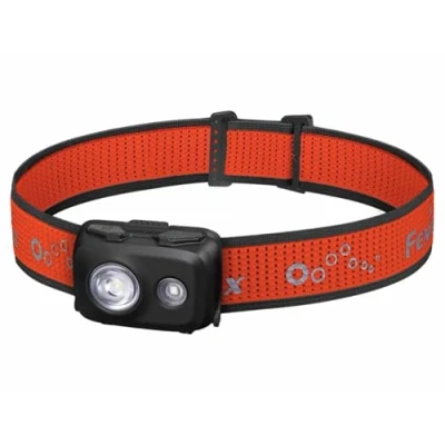 Imagen de FENIX HL16 Linterna frontal multiusos ligera negra 450 lúmenes 104 m 100 horas máx. Alimentado por AAA Modo de luz roja Función SOS IP66