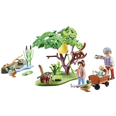 Imagen de PLAYMOBIL Family Fun Recinto Exterior de Pandas Rojos, A Partir 4 años (70344)