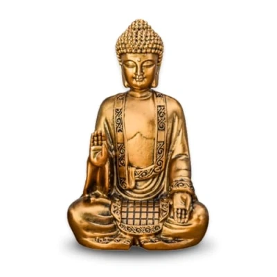Imagen de Estatua de Oro Bodhi Decoración Zen y Feng Shui para Crear un Ambiente Relajante Espiritual Idea Regalo Amuleto Altura: 14 cm Color: Dorado Zen&#039;Light