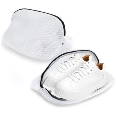 Imagen de 2 PCS Bolsa Lavadora para Zapatos, Multiuso Zapatillas, Malla Zapatos/Zapatillas De Deport Lavar, con Cremallera Lavar Zapatos Malla,