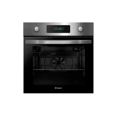 Imagen de Candy Idea FIDC X886, Horno Multifunción, Pirolítico, 70L, 1 Bandeja y Rejilla, Ventilador Radial de Enfriamiento, Aquálisis, Cocción Multinivel, 9 Funciones, Puerta 3 Cristales, Inox Negro