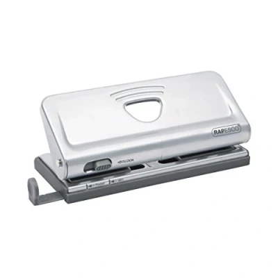 Imagen de Rapesco 1344 Perforadora Ajustable para 6 Agujeros, Capacidad 10 Hojas, Plateado