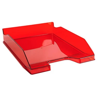 Imagen de Exacompta Linicolor Bandeja de correo, color rojo carmín transparente glossy