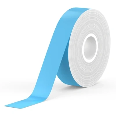 Imagen de SUPVAN E10 Etiquetas Autoadhesivas, térmicas para el hogar, la oficina y escuela, compatibles con las etiquetadoras E10/E16，15 mm* 6 m, 1 Rollo (Azul)
