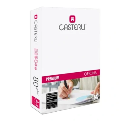 Imagen de CASTERLI 81500 Folios A4, Papel A4 500 Hojas Blancas. Tamaño de 80 gr, Extra blanca, multiusos para impresora 80gsm (A4, HOJAS)