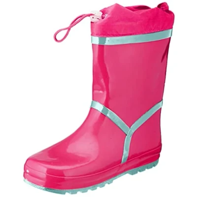 Imagen de Playshoes Botas de Goma Forradas, lluvia Unisex niños, Rosa/Turquesa, 28 EU