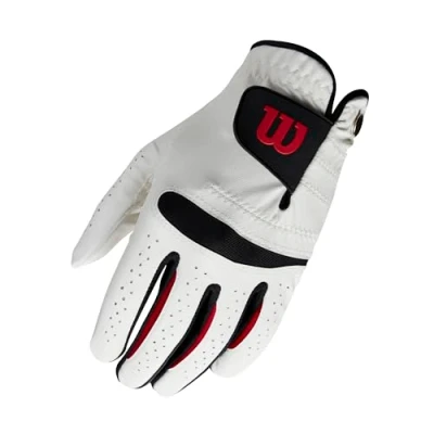 Imagen de Wilson, Guante de golf para hombre, Talla S, Mano izquierda, MLH, Blanco, Feel Plus, WGJA00064S