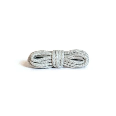 Imagen de Kaps Cordones Gruesos Redondos, 5 6 mm de diámetro, Duraderos 100% Algodón para Calzado Casual, Fabricados en Europa, 1 par (120 cm 47 inch to 8 eyelet pairs/ 83 Gris claro)