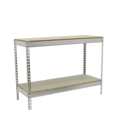 Imagen de Simon Rack Estanteria Industrial, 900x1200x600 mm, 600 kg de Punto Flexión, 2 Estantes Madera, Estanterias Almacenaje, Metalicas, Galvanizado/Madera SimonTaller