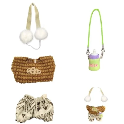 Imagen de AOMAIGAD Ropa de muñeca 17 cm, Labubu Ropa, Peluche cm para Labubu, Disfraces muñecas Niños y Niñas Los Mejores Regalos (A No Incluido con Juguetes Felpa)