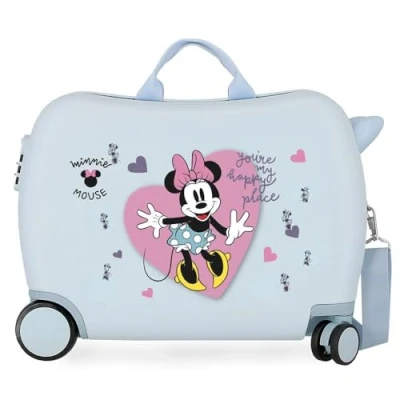 Imagen de Disney Minnie My happy place Maleta Infantil Azul 50x39x20 cms Rígida ABS Cierre de combinación lateral 34L 1,8 kgs 4 Ruedas Equipaje Mano